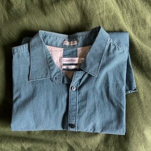 Calvin Klein Teal Casual Button Down Shirt